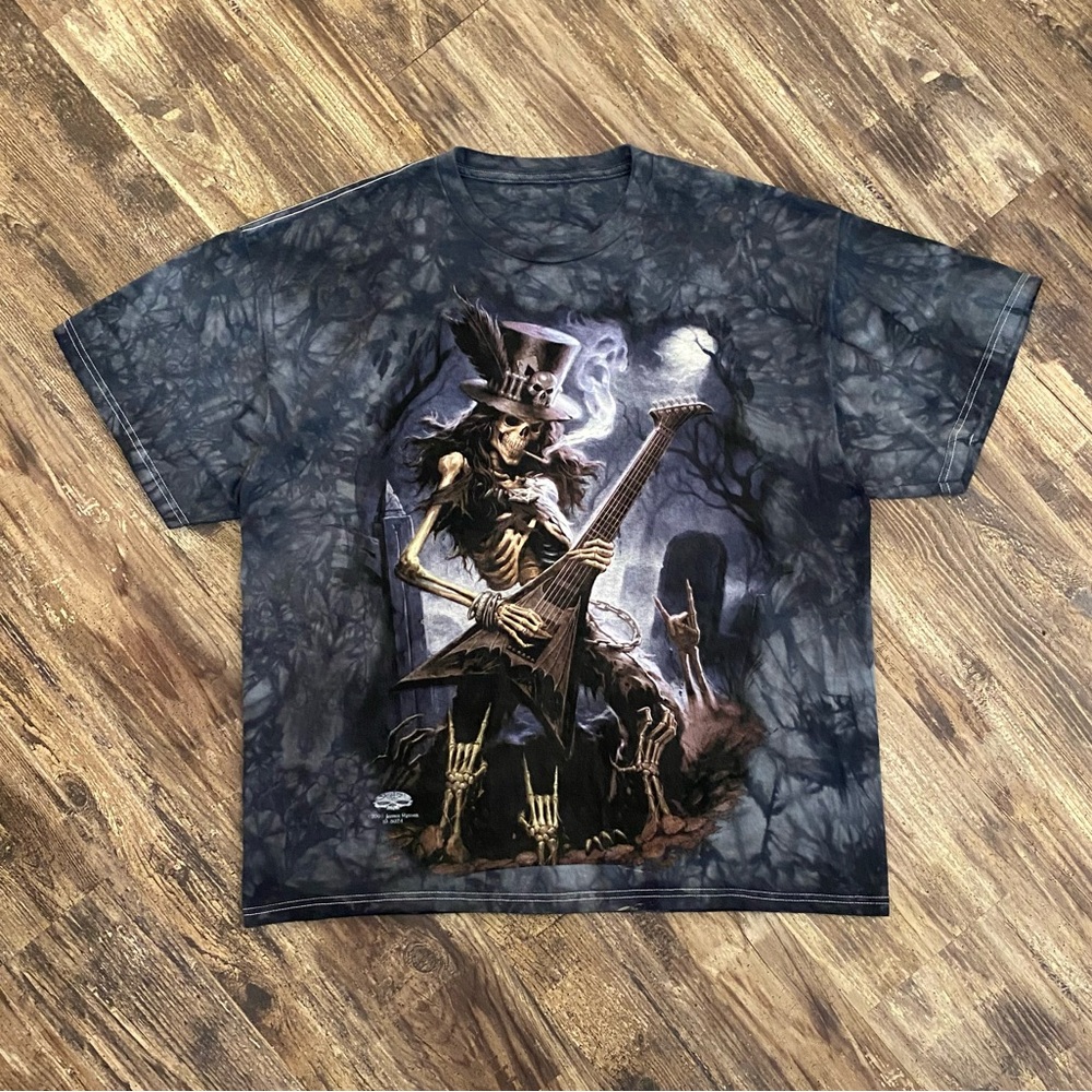 2009 Skeleton Playing Guitar Cyber James Ryman Colorful Shirt